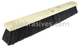 Weiler 70068 24" Medium Sweep Floor Brush Horsehair & Polystyrene Border with Black Polypropylene