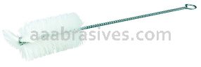 Weiler 75085 Bottle Brush Twisted Wire Handle White Nylon Fill