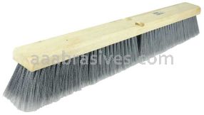Weiler 77013 18" Vortec Pro Fine Sweep Floor Brush Flagged Grey Polystyrene Fill