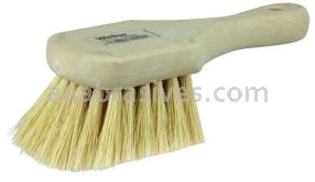 Weiler 79100 8" Utility Scrub Brush White Tampico Fill Short Handle Foam Block