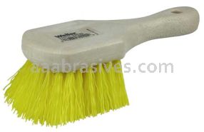 Weiler 79120 8" Utility Scrub Brush Yellow Polypropylene Fill Short Handle Foam Block