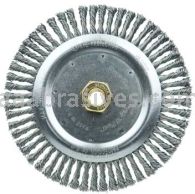 Weiler 79800 Dually 7" Root Pass Weld Cleaning Brush .020" Steel Wire Fill 5/8"-11 UNC Double-Hex Nut