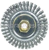 Weiler 79801 Dually 4-1/2" Root Pass Weld Cleaning Brush .020" Steel Wire Fill 5/8"-11 UNC Double-Hex Nut