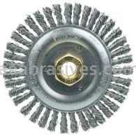 Weiler 79802 Dually 5" Root Pass Weld Cleaning Brush .020" Steel Wire Fill 5/8"-11 UNC Double-Hex Nut