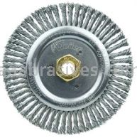 Weiler 79805 Dually 6" Root Pass Weld Cleaning Brush .020" Steel Wire Fill 5/8"-11 UNC Double-Hex Nut