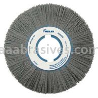 Weiler 83190 8" Crimped Filament Nylox Wheel .040/120 SC Fill 2" Arbor Hole with 1/2" x 1/4" Double Keyway