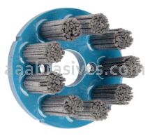Weiler 85788 3" Nylox Disc Brush Rectangular Filament 80 SC Fill Grit 7/8" Arbor Hole