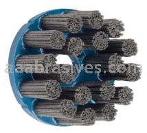 Weiler 85806 3-1/2" Nylox Disc Brush Rectangular Filament 80 SC Fill 7/8" Arbor Hole