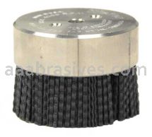 Weiler 85981 3" Maximum Density Miniature Nylox Disc Brush 80 SC Crimped Rectangular Fill