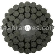 Weiler 86122 Burr-Rx 10" Maximum Density Shell-Mill Holder Disc Brush .055/80 CG Crimped Fill