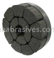 Weiler 86143 Burr-Rx 8" Maximum Density Shell-Mill Holder Disc Brush .055/80 CG Crimped Fill