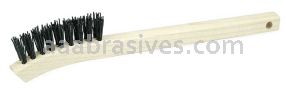 Weiler 95016 FME-Compliant Black Nylox Small Hand Scratch Brush .026/120 CG Crimped Fill