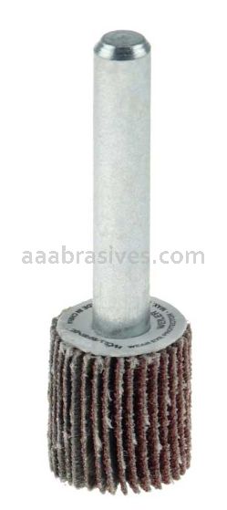 Weiler 30713 5/8" x 5/8" x 80 AO Wolverine Coated Abrasive Flap Wheel 1/4" Stem