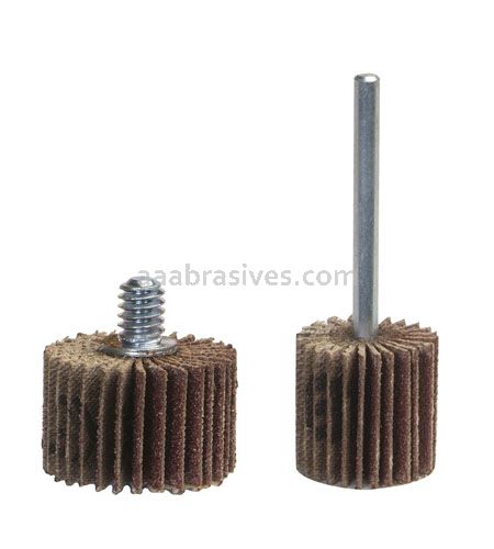 Norton 2-1/2 x 1/2 x 1/4 P80-X Norton Metalite R265 Small Diameter Flap Wheels With 1/4" Steel Shank