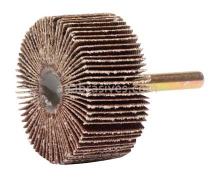Weiler 52017 2" x 1" Tiger Coated Abrasive Flap Wheel 1/4" Stem 120 AO