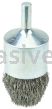 Weiler 10321 Controlled Flare Crimped Wire End Brush 1" .0104" Stainless Steel Fill