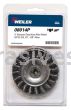 Weiler 08014P 3" Standard Twist Knot Wire Wheel .014" Steel Fill 1/2"-3/8" Arbor Hole Retail Pack