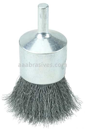 Weiler 10009V 1" Crimped Wire End Brush .006" Steel Fill Vending Ready