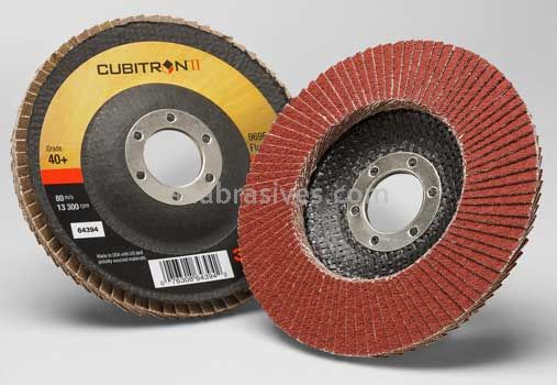 3M™ 7100104907 4-1/2 x 7/8 40+ Grit 969F T29 Cubitron™ II Flap Disc