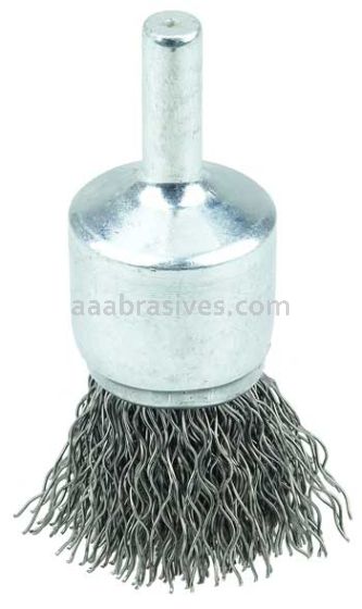 Weiler 10008V 3/4" Crimped Wire End Brush .020" Steel Fill Vending Ready