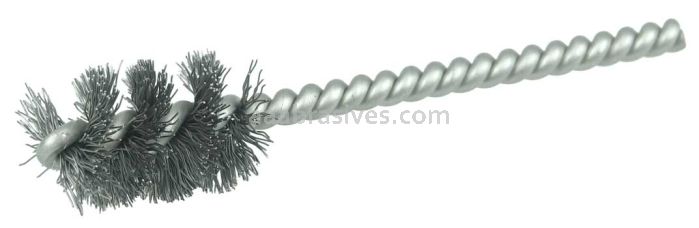 Weiler 21084 5/8" Power Tube Brush .005" Stainless Steel Wire Fill 1" Brush Length