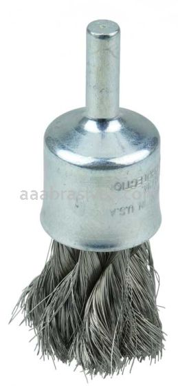 Weiler 10215 1/2" Knot Wire End Brush .006" Stainless Steel Fill