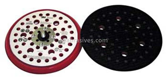3M™ 7100027464 6 x 3/8 x 5/16-24 52-Holes Hookit™ External Red Foam Clean Sanding Low Profile Disc Pad 20356