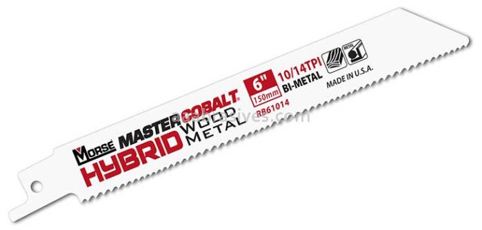 Morse Master Cobalt® Hybrid Reciprocating Saw Blade 10x3/4x.035 10 TPI | 50 Blades/Pkg