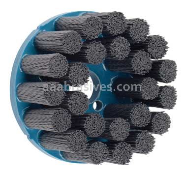 Weiler 85812 4" Nylox Disc Brush Crimped Filament .022/320 SC Fill 7/8" Arbor Hole