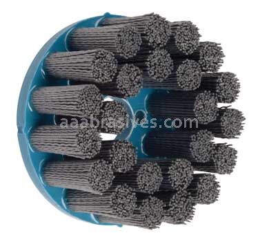 Weiler 85814 4" Nylox Disc Brush Crimped Filament .035/180 SC Fill 7/8" Arbor Hole