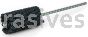 Weiler 34197 CrossFlex Standard Duty Bore Brush 1-1/8 Diameter 320 SC Grit