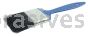 Weiler 40163 2" Vortec Pro Chip & Oil Brush Black Bristle 1-5/8" Trim Length Plastic Handle