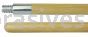Weiler 42381 60" Bamboo Handle Threaded Metal Tip 15/16" Diameter