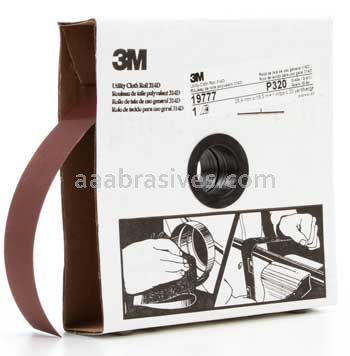 3M™ 7000118499 1 x 20 yds P320 Grit J-weight 314D Utility Cloth Roll