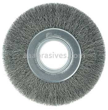 Weiler 03090 7" Wide Face Crimped Wire Wheel .0118" Steel Fill 2" Arbor Hole