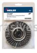 Weiler 13125P Mini Roughneck 4" Stringer Bead Wire Wheel .020" Steel Fill M10x1.25 Nut Retail Pack
