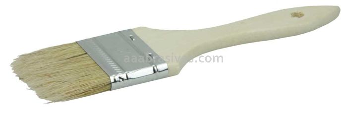 Weiler 40181 2" Vortec Pro Chip & Oil Brush White Bristle 1-3/4" Trim Length Wood Handle