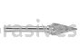 SM-53 3/16x1/2x1/8 Cone Double Cut Carbide Burr