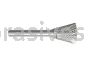 SN-81 3/16x1/4x3/16 Inverted Cone Double Cut Carbide Burr