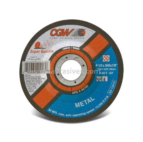 CGW 45098 6 x .045 x 7/8 T27 A60-T-BF Super Quickie