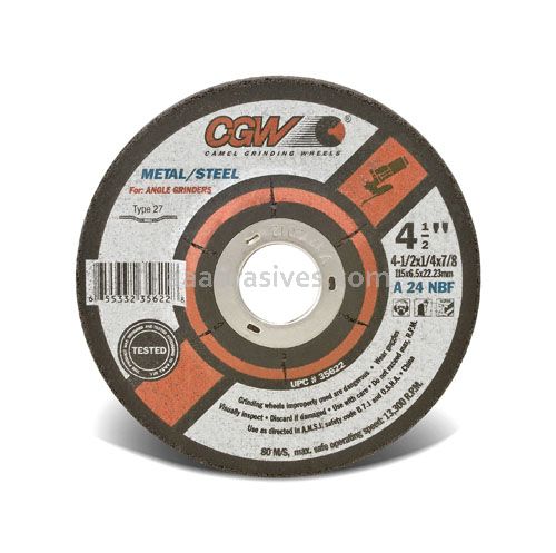 CGW 35672 4 x 1/4 x 3/8 A24-N-BF Steel T27 Fast Cut