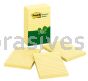 Post-it&trade; Notes 660-5RP 4 in x 6 in Canary Yellow 3M 7010331918