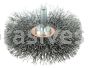 Weiler 17616V 3" Stem-Mounted Crimped Wire Wheel .0118" Steel Fill 1/4" Stem Vending Ready