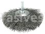 Weiler 17922 4" Stem-Mounted Concave Crimped Wire Wheel .008" Steel Fill 1/4" Stem