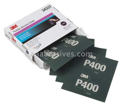 3M&trade; 7100180073 5.5 x 6.8 P320 Grit 270J Hookit&trade; Flexible Abrasive Hand Sheet