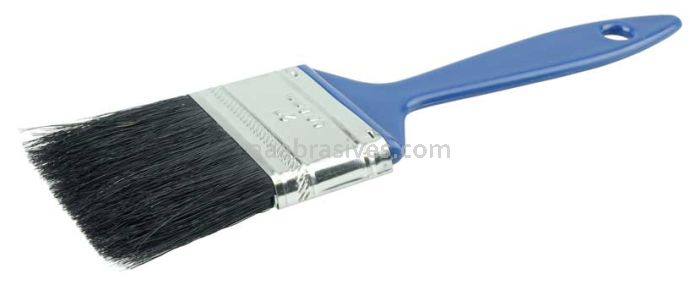 Weiler 40163 2" Vortec Pro Chip & Oil Brush Black Bristle 1-5/8" Trim Length Plastic Handle
