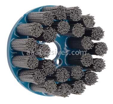 Weiler 85816 4" Nylox Disc Brush Crimped Filament .040/120 SC Fill 7/8" Arbor Hole