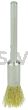 Weiler 26106 1/4" Miniature Wire End Brush .005" Brass Fill 1/8" Stem