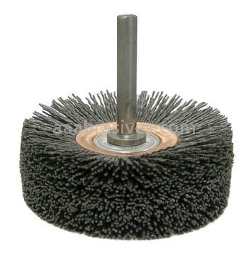 Weiler 86156 Bore-Rx 4" Diameter Internal Brush Deburring Tool .055/120 CG Crimped Fill 3/8" Stem