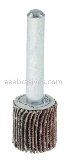 Weiler 30712 5/8" x 5/8" x 60 AO Wolverine Coated Abrasive Flap Wheel 1/4" Stem